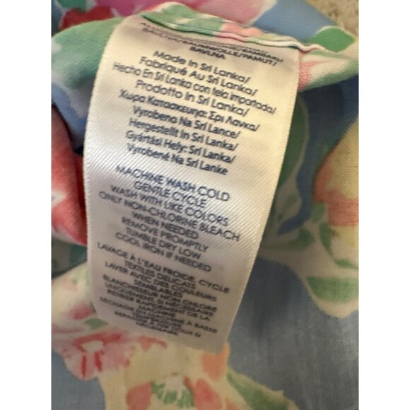 Chaps Petite Med Large Floral Button-Up Shirt Cottage Core Romantic Career - Picture 5 of 5